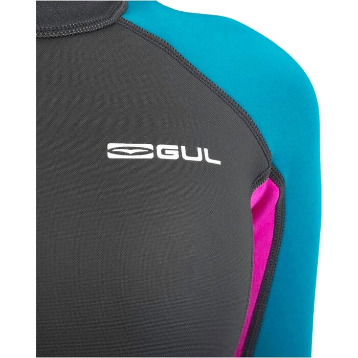 2024 Gul Junior Response 3/2mm Back Zip Shorty Wetsuit RE3321-C1 - Jet / Teal